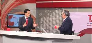 Richard Mart&iacute;nez, ministro de Econom&iacute;a y Finanzas, durante su entrevista en Telediario.