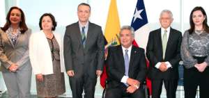 El presidente Moreno se encuentra en Chile para ser parte de la ceremonia de cambio de mando presidencial.
