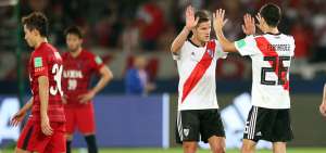 El volante Bruno Zuculini anot&oacute; con un remate de cabeza, el primero de los cuatro goles de River Plate ante el Kashima Antlers.