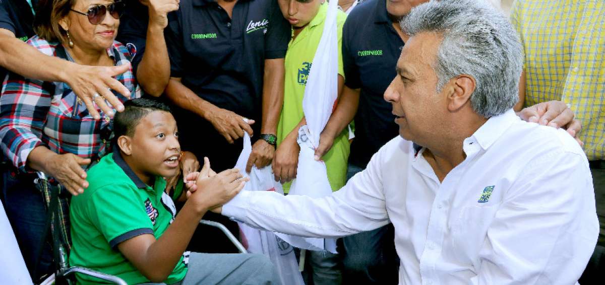 El binomio Len&iacute;n Moreno-Jorge Glas comparti&oacute; tarima, ayer en la ciudad de Babahoyo, ante miles de simpatizantes.