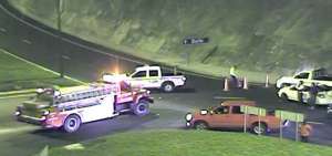 Imagen captada por las c&aacute;maras del ECU911 durante el accidente.