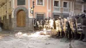 Disturbios en el Centro Hist&oacute;rico por la marcha ind&iacute;gena