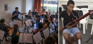 Los ni&ntilde;os asisten una vez a la semana a las clases de teor&iacute;a musical. Lo hacen tras concluir la jornada de la escuela y seg&uacute;n la disponibilidad del tiempo.
