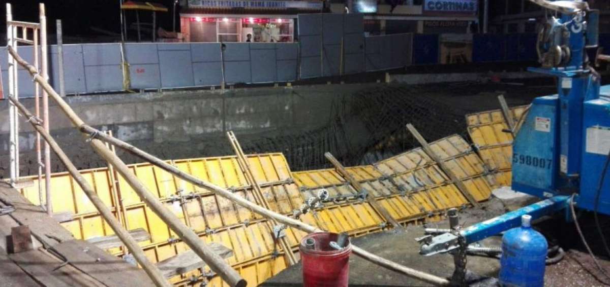 Colapso de pared en intercambiador de Carapungo caus&oacute; 3 heridos