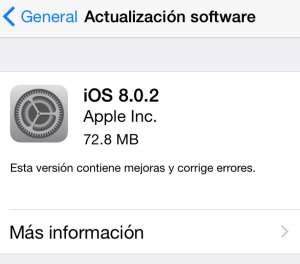 Apple lanza iOS 8.0.2 y corrige errores