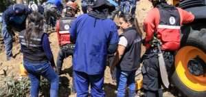 La fiscal Soria lidera el operativo de b&uacute;squeda que se realiza en el sector de Bellavista.