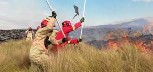Los focos del incendio se registraron a 3750 metros sobre el nivel del mar.