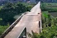 Puente se derrumbó en la localidad de Quanzhou