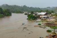 Se registró el desbordamiento del río Anchayacu, en Esmeraldas.