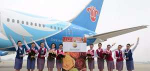 La ceremonia de lanzamiento se realiz&oacute; en el Aeropuerto Internacional de Guangzhou.