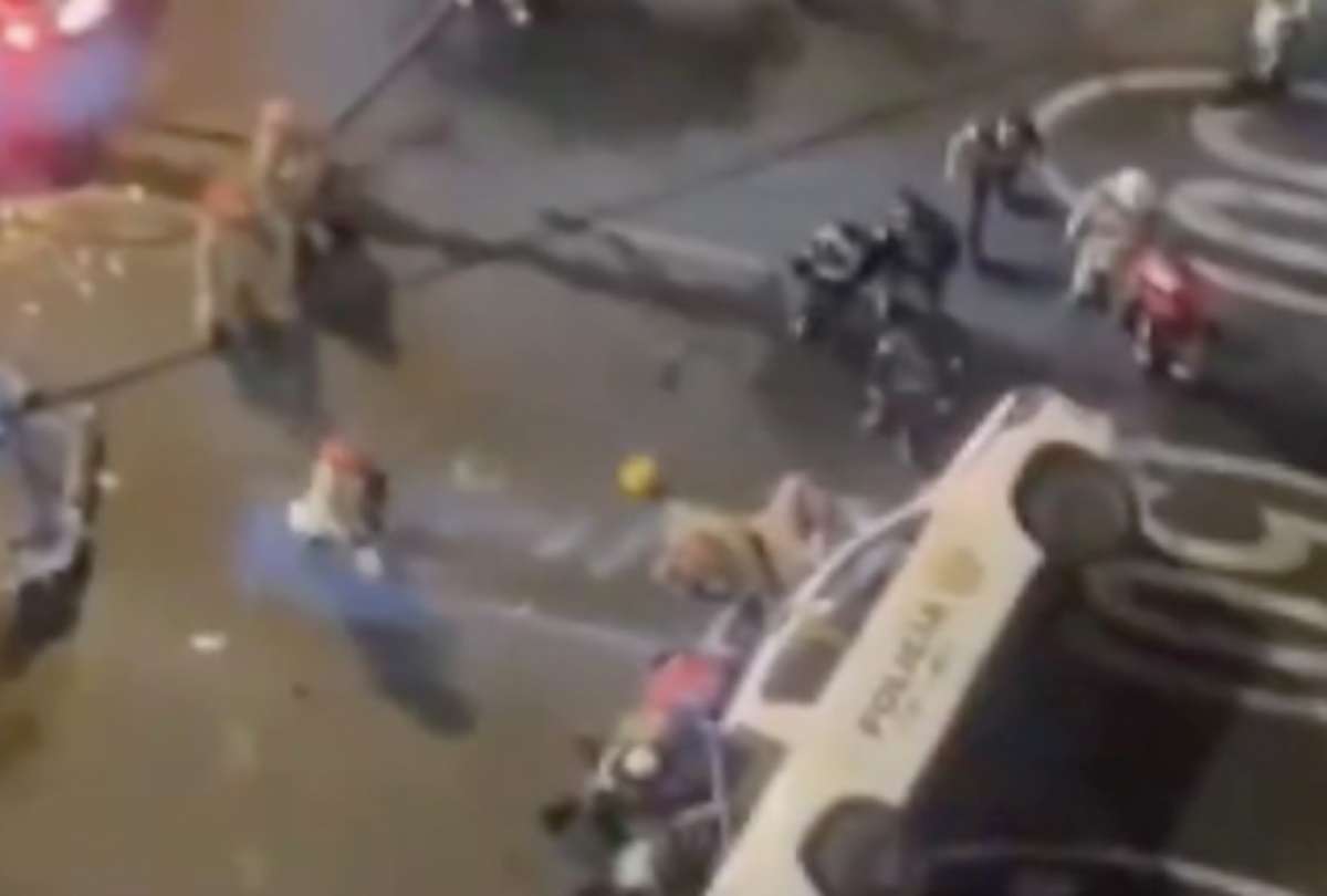 El patrullero qued&oacute; destruido tras el fuerte impacto.