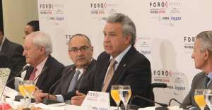 El presidente Len&iacute;n Moreno dict&oacute; la conferencia magistral &ldquo;Saliendo del abismo&rdquo; en Madrid, como parte de su gira por Europa.