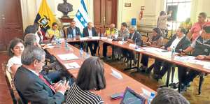 El Consejo de Seguridad se realiz&oacute; la tarde del lunes en la Gobernaci&oacute;n del Guayas. Karla Naranjo / El Tel&eacute;grafo