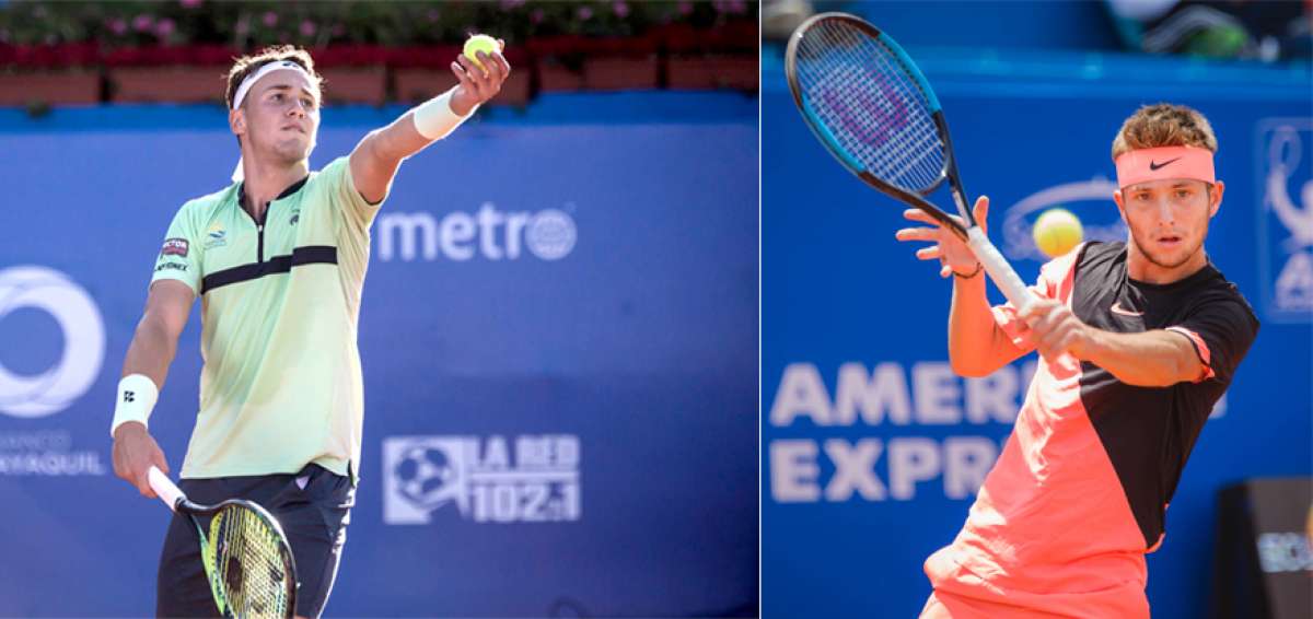 Izq.: Casper Ruud lleg&oacute; a ser 108 del mundo el a&ntilde;o pasado, tras llegar a las semifinales del ATP de R&iacute;o de Janeiro. Corentin Moutet logr&oacute; en Quito su primera victoria en el ATP World Tour y este a&ntilde;o debut&oacute; en un Grand Slam.