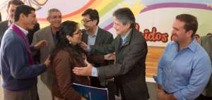 En abril del a&ntilde;o pasado, Guillermo Lasso y C&eacute;sar Monge visitaron la sede de Pachakutik.