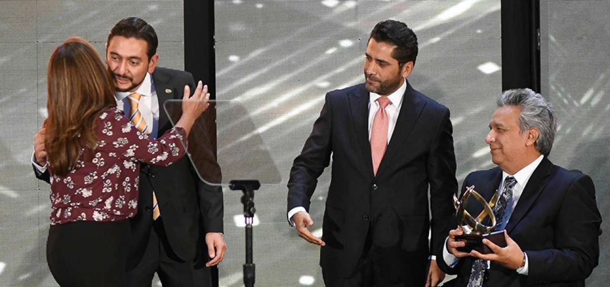 El presidente de la Rep&uacute;blica, Len&iacute;n Moreno, fue parte de la premiaci&oacute;n