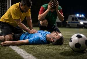 Un arquero falleci&oacute; tras recibir un pelotazo en el pecho