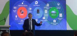 Jos&eacute; Luis Calvo, director de Ventas de ZTE para Telef&oacute;nica, durante una conferencia sobre la tecnolog&iacute;a 5G.