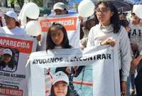 En Riobamba hubo acciones para visibilizar el caso de Dana Ramos.