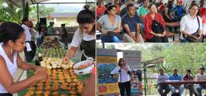 Productos elaborados por chefs comunitarios y productores locales iniciaron la escuela agroecol&oacute;gica en mashpi.