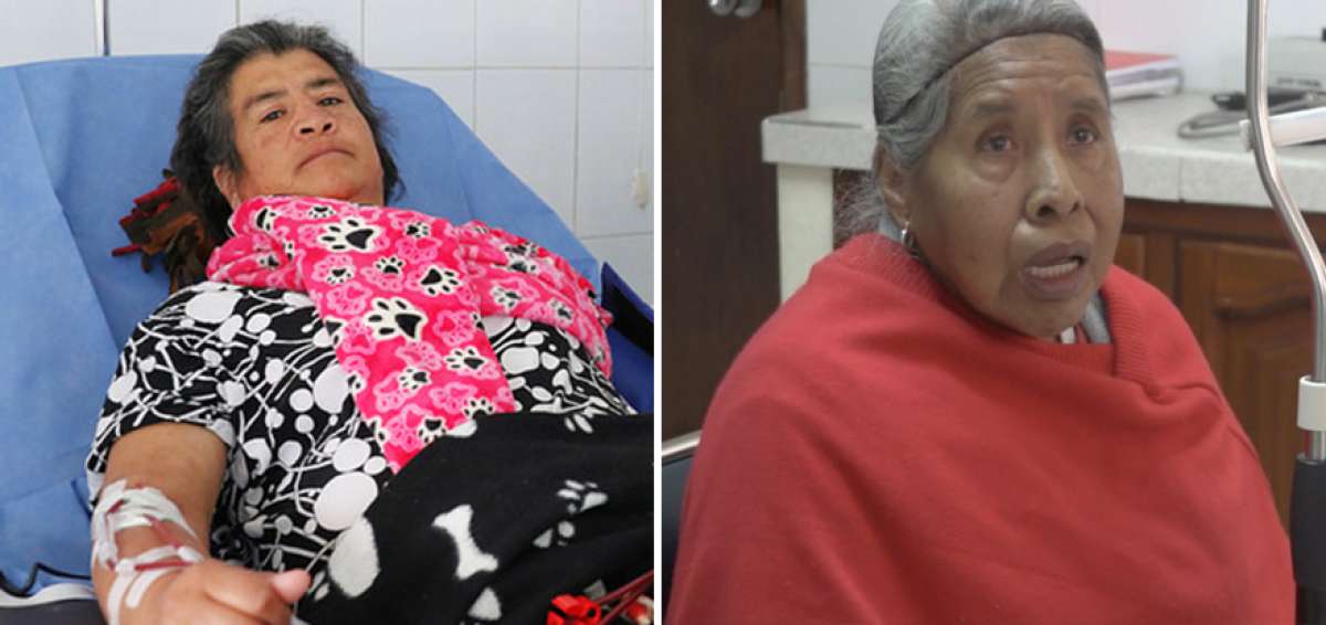 Susana Rom&aacute;n acude desde el sur de la capital, tres veces a la semana, para cumplir sus sesiones de di&aacute;lisis gratuitas en el Hospital Eugenio Espejo. Mienras que Hilda Caizachana tiene 60 a&ntilde;os y fue beneficiaria de una doble operaci&oacute;n que le permiti&oacute; recobrar la visi&oacute;n en el Centro oftalmol&oacute;gico Eloy Alfaro.