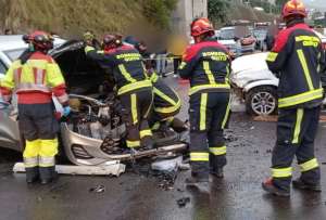 Seis personas resultaron heridas tras choque en la Ruta Viva