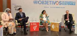 En el encuentro, en el que se elaborar&aacute; la declaraci&oacute;n denominada "El Compromiso de Sevilla", Sonnenholzner present&oacute; una ponencia sobre la aplicaci&oacute;n de los ODS en su pa&iacute;s.