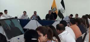 El mandatario Len&iacute;n Moreno lidera el Gabinete Ampliado que se realiza en Babahoyo.
