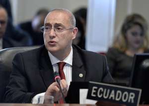 Marco Albuja, Embajador representante permanente del Ecuador ante la Organizaci&oacute;n de Estados Americanos. Foto: OEA