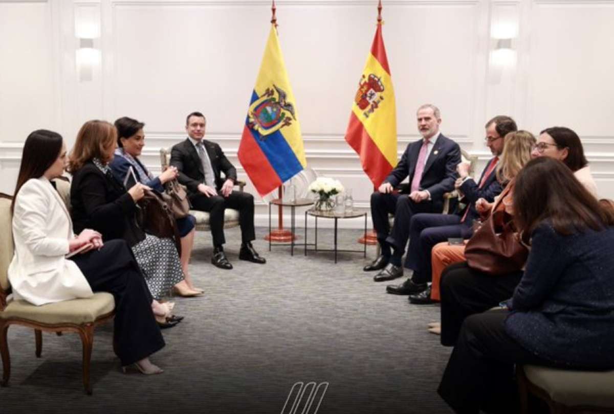Daniel Noboa, presidente de la Rep&uacute;blica, se reuni&oacute; con el Rey de Espa&ntilde;a, en Chile. 