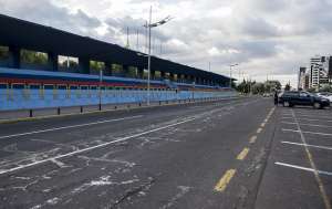 As&iacute; luci&oacute; el s&aacute;bado la avenida de Los Shyris en Quito. En el lugar no hubo manifestaciones. Foto: Marco Salgado/ EL TEL&Eacute;GRAFO
