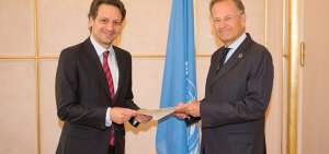 La presentaci&oacute;n de las cartas credenciales se produjo el lunes 21 de agosto ante Michael M&oslash;ller, director general del organismo multilateral en la ciudad suiza.