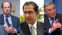 Osvaldo Hurtado, Lucio Gutiérrez y Jamil Mahuad, expresidentes de Ecuador