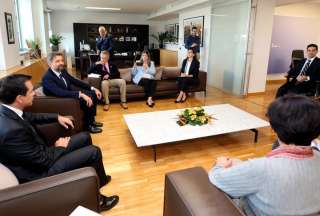 El presidente Daniel Noboa se reunió con representantes del FIDA