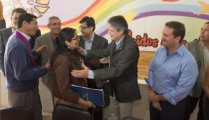 El miercoles pasado se dio la reuni&oacute;n entre Pachakutik y sectores de derecha en su propia sede. FOTO: John Guevara/El Tel&eacute;grafo 
