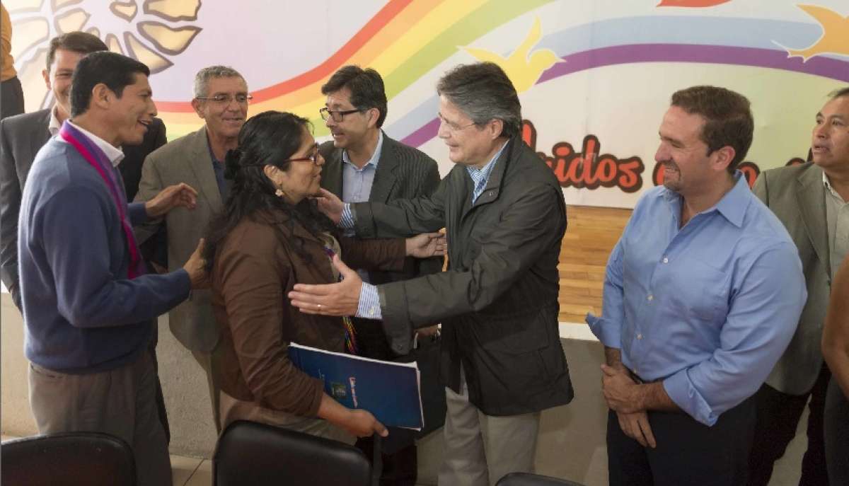 El miercoles pasado se dio la reuni&oacute;n entre Pachakutik y sectores de derecha en su propia sede. FOTO: John Guevara/El Tel&eacute;grafo 