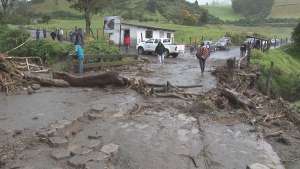 Lluvia dej&oacute; p&eacute;rdidas materiales en Penipe