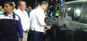 En la reapertura de la gasolinera particip&oacute; el presidente de la Rep&uacute;blica, Rafael Correa.