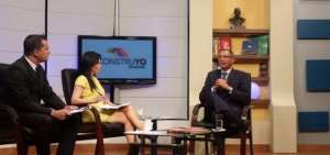 El vicepresidente Jorge Glas durante una entrevista en Oromar  TV. 