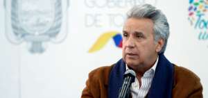 El presidente Len&iacute;n Moreno durante un conversatorio con medios en Latacunga el pasado viernes. Ma&ntilde;ana el Gobierno anunciar&aacute; sus medidas de optimizaci&oacute;n. 