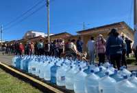 Centros de acopio de agua activados por emergencia en Quito. 