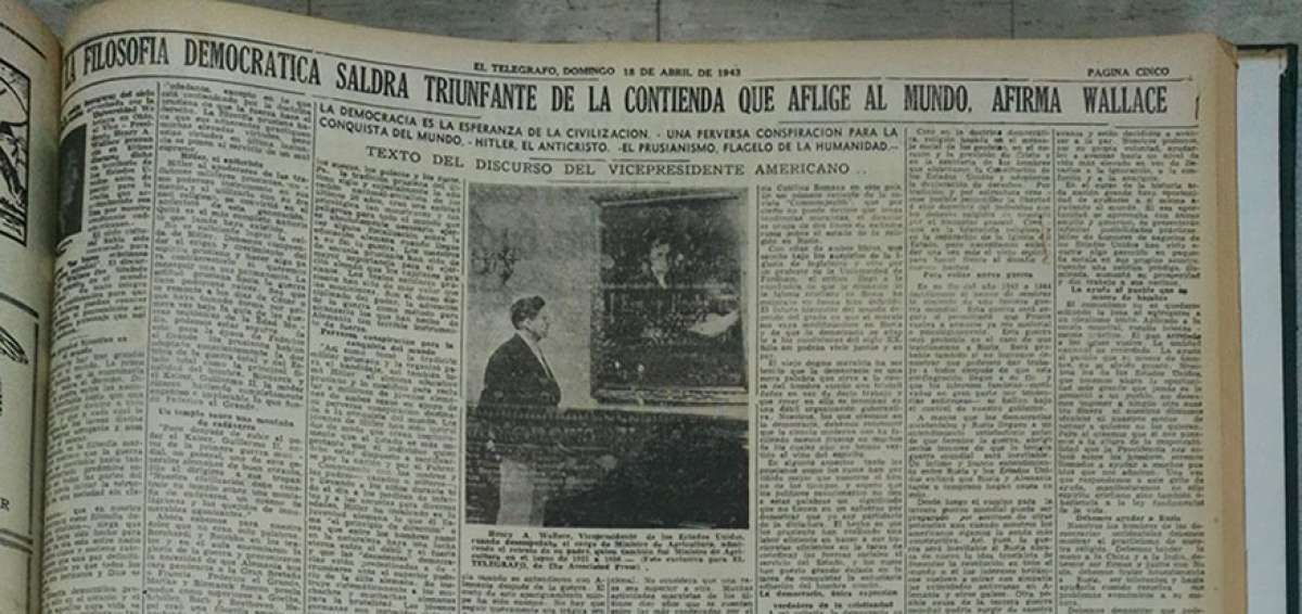 Publicado en diario EL TEL&Eacute;GRAFO, el 18 de abril de 1943, en la p&aacute;gina n&uacute;mero 5.
