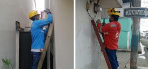 CNEL atiende puerta a puerta durante la emergencia