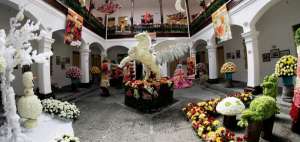 Cerca de 2 mil personas llenaron anoche el patio principal, &aacute;gora y salas de la pinacoteca, durante la ceremonia de inauguraci&oacute;n de &lsquo;Universos Florales&rsquo;.