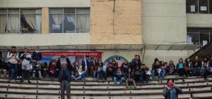 Universitarios durante las campa&ntilde;as electorales.