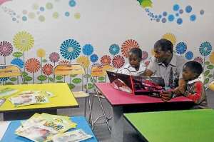 Uno de los tres pabellones de Ecuador fue dedicado a los lectores infantiles. 