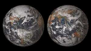 La imagen se compuso despu&eacute;s de semanas de selecci&oacute;n de m&aacute;s de 50.000 env&iacute;os al #globalselfie por las redes sociales. 