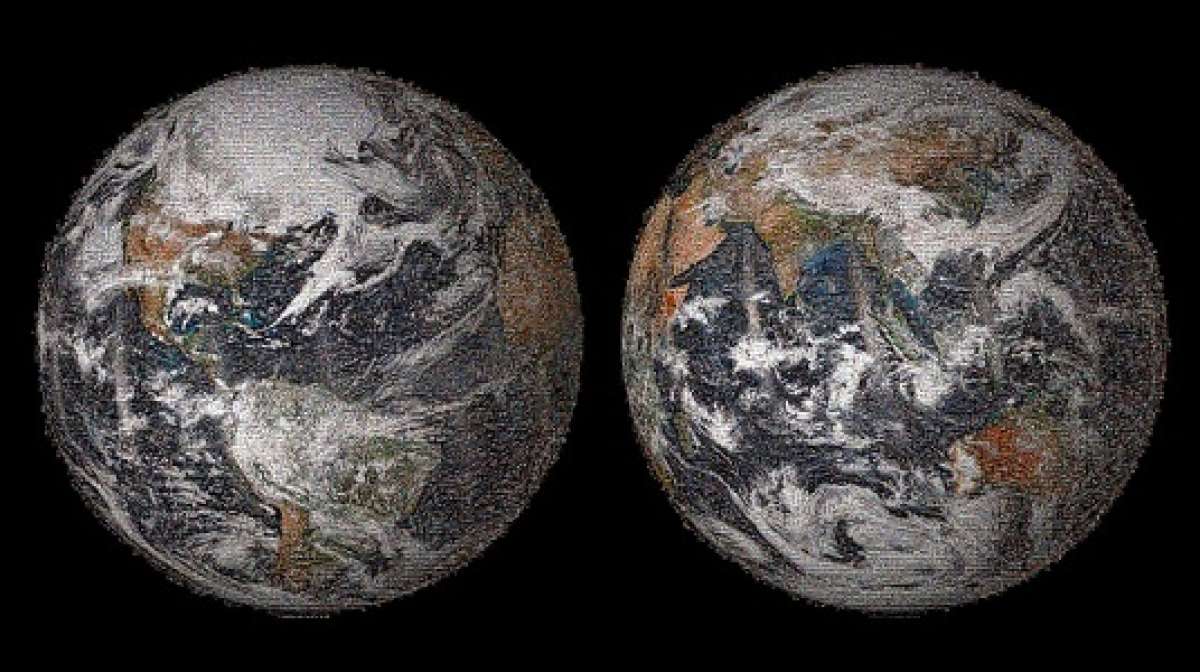 La imagen se compuso despu&eacute;s de semanas de selecci&oacute;n de m&aacute;s de 50.000 env&iacute;os al #globalselfie por las redes sociales. 