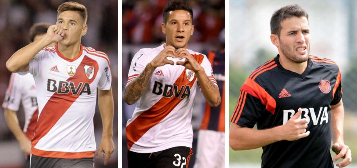 De izquierda a derecha: Lucas Mart&iacute;nez Quarta, defensa, 21 a&ntilde;os. Sebasti&aacute;n Driussi, delantero, 21 a&ntilde;os y Camilo Mayada, mediocampista, 26 a&ntilde;os.