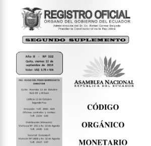 C&oacute;digo Monetario entr&oacute; en vigencia